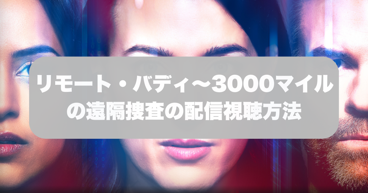 リモート・バディ～3000マイルの遠隔捜査の配信視聴方法